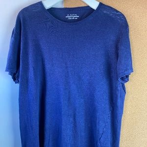 Zapa Italian Linen Tee Indigo
